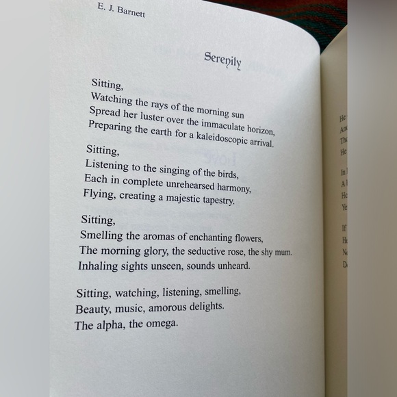 Kaleidoscope Signed Copy Hatdback Book by E.J. Barnett. Like New! Poems. - Picture 5 of 7